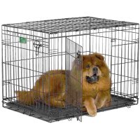 Клетка для собак Midwest "iCrate", 2 двери, цвет: черный, 76 см х 48 см х 53 см