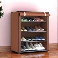 Полка для обуви Shoe cabinet layer shoe rack (5 полок, коричневый)