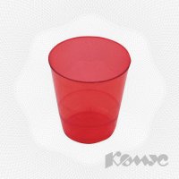 Стакан одноразовый красный, для холодных напитков (0,20 л, 50 шт./уп, 20 уп./кор.)