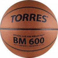 Мяч баскетбольный тренировочный Torres BM600 арт. B10025, размер 5, темнооранжево-черный