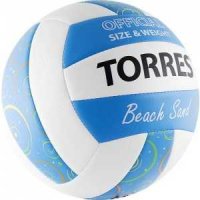 Мяч волейбольный любительский для пляжа Torres Beach Sand Blue арт. V30095B, размер 5, бел-голуб-мул