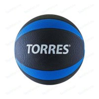 Медбол Torres 5 кг" (AL00225), диаметр 23,8 см, цвет черно-фиолетово-белый