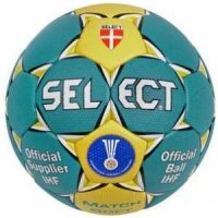 Мяч гандбольный Select Match Soft (844908-252), Junior (размер 2), цвет бирюз-жел-бел-чер