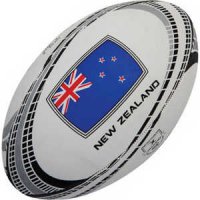 Мяч для регби Gilbert Memorabilia New Zeland, арт. 41126905, р. 5, бело-черно-серо-синий