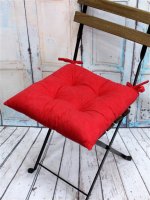 Подушка декоративная на стул МАТЕХ VELOURS LINE с завязками, чехол не съемный, ткань велюр, 42х42 см