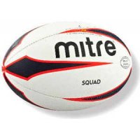 Мяч для регби Mitre Squad (BB2104), размер 5, цвет бело-сине-красный