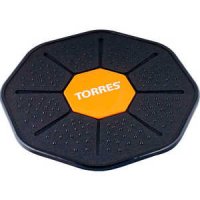 Балансирующий диск Torres (арт. AL1011), диаметр 41 см., цвет: черно-оранжевый
