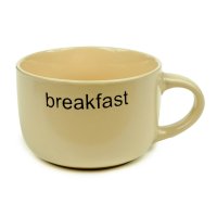 Чашка Home Star Breakfast LJ8882-MPB3, 460 мл кремовая
