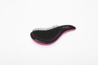 Щетка массажная Dewal Beauty для легкого расчесывания волос, мини с ручкой, цвет: розово-черный