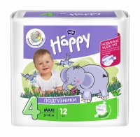 Подгузники Bella (Бэлла) Baby "Happy Maxi" (8-18 кг) 12 шт.