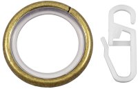 Кольцо с крючком металл цвет золото антик, 2 см, 10 шт.