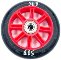 Колесо для трюкового самоката пластиковое с подшипником ABEC9 100мм SUB красное