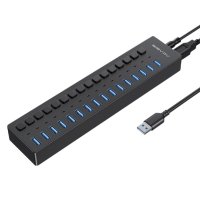  Acasis USB 3.0 HUB With Individual Power Switches 12V 7.5A HS-716PB (16 ) Black