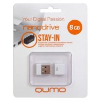 Qumo Nanodrive (QM8GUD-NANO-W) USB2.0 Flash Drive 8Gb (RTL)