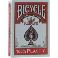 Игральные карты Bicycle Prestige - 100% пластик, красные, 1 колода