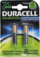 Аккумуляторная батарея ААА (Duracell HR03-2BL) (800mAh, 2 шт)