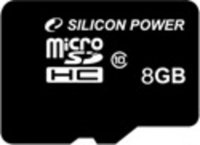   Micro SecureDigital Micro SecureDigital 8Gb SDHC Silicon Power class10 + SD  (SP
