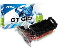  MSI PCI-E nVidia N610-2GD3H/LP GeForce GT 610 2048Mb 64bit DDR3 550/1000 DVI/HDMI/CRT/HDC