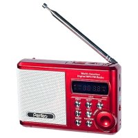 Perfeo мини-аудио Sound Ranger, FM MP3 USB microSD In/Out ридер, BL-5C 1000mAh красный (PF-SV922RED)