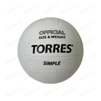 Мяч волейбольный любительский Torres Simple арт. V30105, размер 5, бело-черный