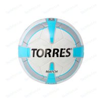 Мяч футбольный Torres Match, (арт. F30025), размер 5, цвет: бело-серебр-голубой