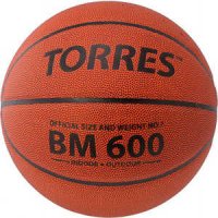 Мяч баскетбольный тренировочный Torres BM600 арт. B10027, размер 7, темнооранжево-черный