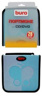 Портмоне BURO для 28 CD/DVD, голубой, 162 х 165 х 55 мм