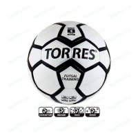 Мяч футзальный Torres Futsal Training, (арт. F30104), размер 4, цвет: бело-черно-серебр