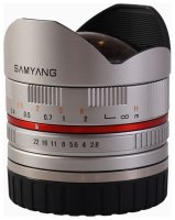   Sony Samyang Sony MF 8 mm F/2.8 Fisheye UMC E-Mount NEX Silver .