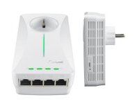  ASUS PL-X51P HomePlug AV Powerline Adapter(4UTP 10/100/1000Mbps, Powerline 500Mbps)