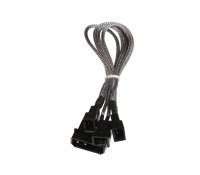  BitFenix Molex to 3x3-pin 12V 20cm Silver-Black -  