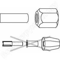 Патрон цанговый зажимной для фрезеров (12 мм) Bosch 2608570107