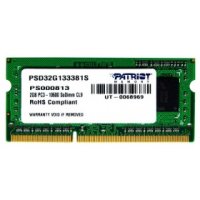   SO-DIMM DDR-III 2Gb 1333Mhz PC-10600 Patriot (PSD32G133381S) RTL