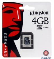   SDMicro (TransFlash) 4Gb Kingston, microSDHC Class 4 (SDC4/4GBSP)