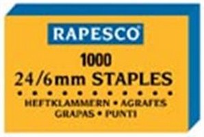 Скобы для степлера RAPESCO S24607Z3, 24/6, 1000 шт, картонная коробка