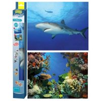 Фон для аквариума TETRA DecoArt двухсторонний Акула/Кораллы 45 х 60 см шт.