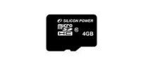   Silicon Power MicroSD 4GB Class 10 + SD  / SP004GBSTH010V10-SP