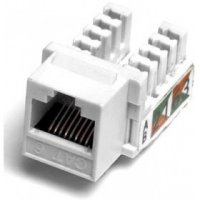 Hyperline KJ2-8P8C-C6-90-WH  Keystone Jack RJ-45(8P8C), . 6, Dual IDC(110&Krone), 