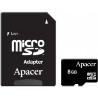   Apacer (microSDHC-8Gb Class10 + microSD--)SD Adapter)microSecureDigital High Capacity M