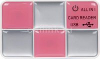     PC PET CR-217CPK USB 2.0 SDHC/CF/XD/MS/TF/M2 (24-in-1) Pink