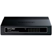  TP-LINK TL-SF1016D 16-port 10/100M Desktop Switch, 16 10/100M RJ45 ports, Plastic case