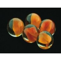 Dezzie гр Грунт аквариумный, прозрачный со вставками оранжевого цвета, 16 мм, 200 г, стекло (5623002