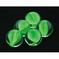 Dezzie гр Грунт аквариумный, прозрачный со вставками зеленого цвета, 16 мм, 200 г, стекло (5623003)