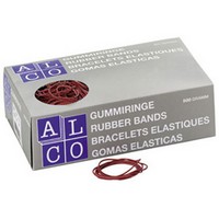 Резинки для купюр Alco 738 диаметр 40 мм, 500 г, красные, в картонной упаковке .