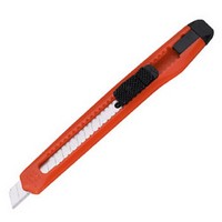 Нож канцелярский, лезвие 9 мм, красный. kw-trio 3563