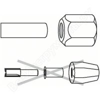 Патрон цанговый зажимной для фрезеров (10 мм) Bosch 2608570125