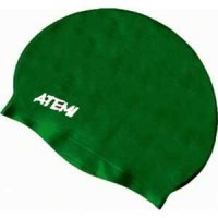 Шапочка для плавания Atemi SL-60, силатекс, зеленая
