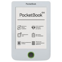   PocketBook 614 (White)(6", mono, 800x600, 4Gb, FB2/PDF/DJVU/EPUB/DOC/DOCX/JPG, mic