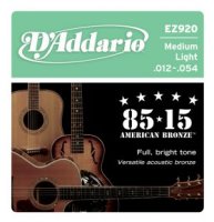 D-Addario EZ920 Струны для акуст.гитары, бронза, 85/15, Medium Light, 12-54