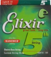 Elixir 15430 Струны Nanoweb, 130L, 5-я струна для бас гитары, 1 шт.